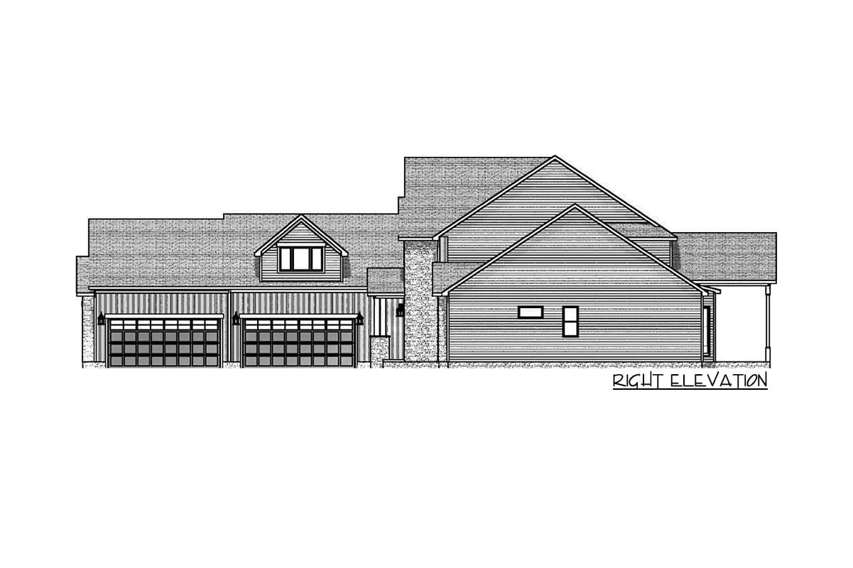 Plan 911023JVD: 2-Story House Plan Over 4700 Square Feet with Home Office and Main-Level Master Bedroom - Image #18 - Country, Craftsman, New American, Northwest, Traditional