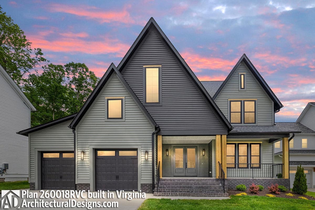 build gallery item - Modern Traditional House Plan 260018RVC Comes to Life in Virginia