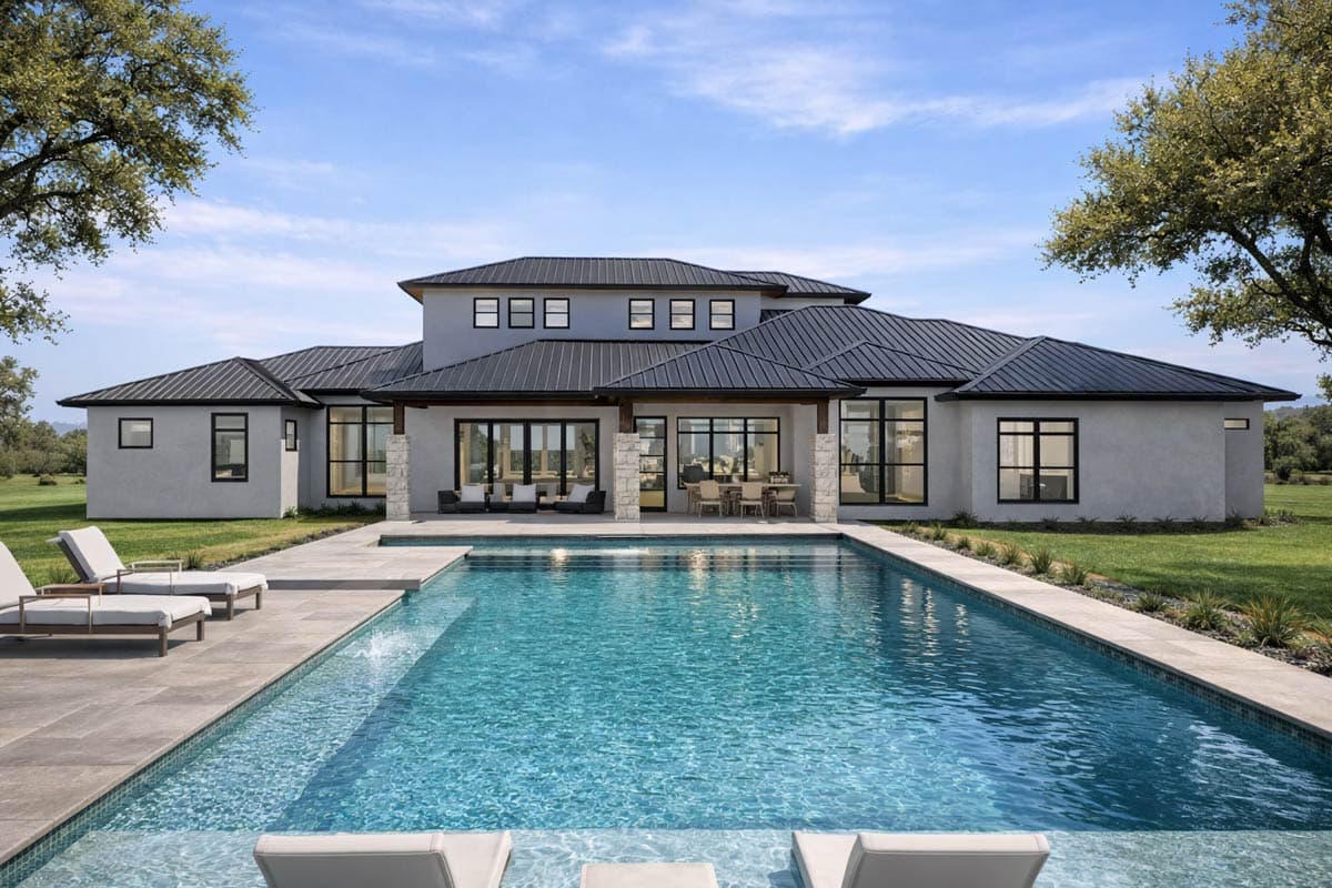 Plan 150001HRP: Transitional Mediterranean House Plan with Game and Bonus Rooms - Image #6 - Contemporary, Transitional