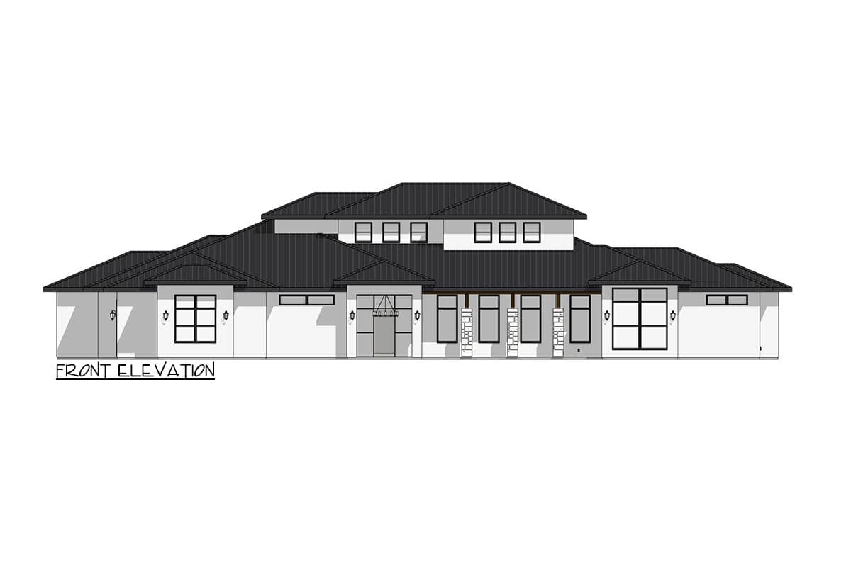 Plan 150001HRP: Transitional Mediterranean House Plan with Game and Bonus Rooms - Image #9 - Contemporary, Transitional