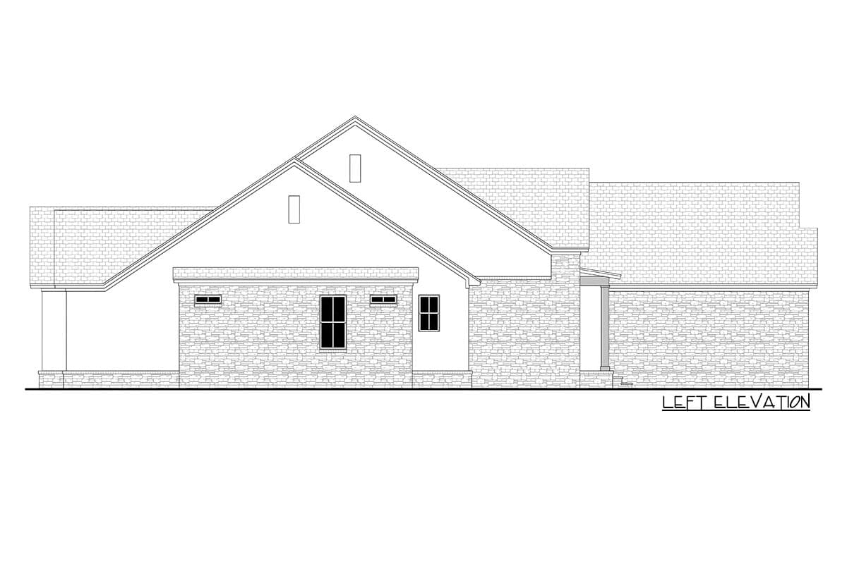 Plan 51900HZ: 4-Bed Transitional Farmhouse Plan with Home Office and Private Master Suite - 3055 Sq Ft - Image #5 - Country, Modern Farmhouse, New American, Transitional