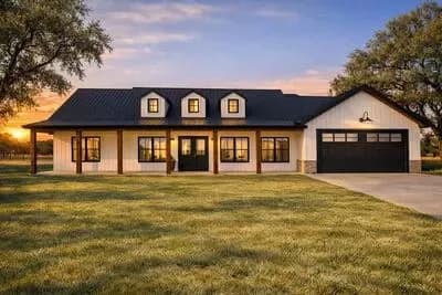 4-Bed Country Ranch Plan with Elongated Front Porch