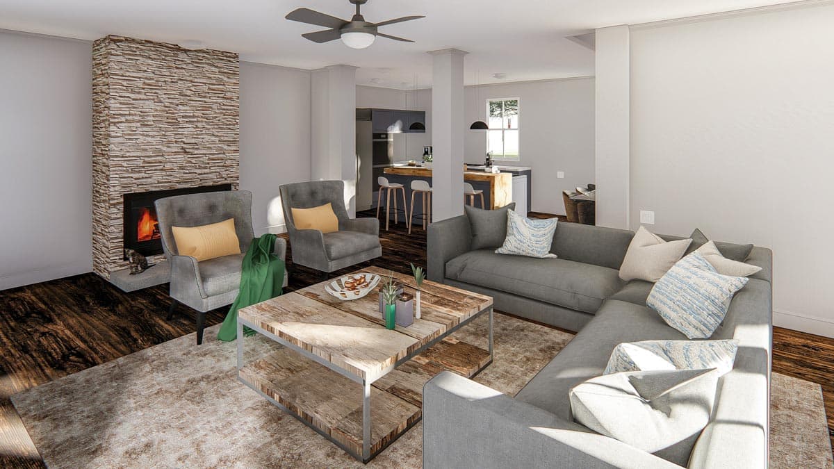 Plan 500027VV: 4-Bed Farmhouse with Main Floor Work-from-home Space and Upstairs Playroom - Image #8 - Cottage, Country, Farmhouse, Modern Farmhouse, Southern, Traditional