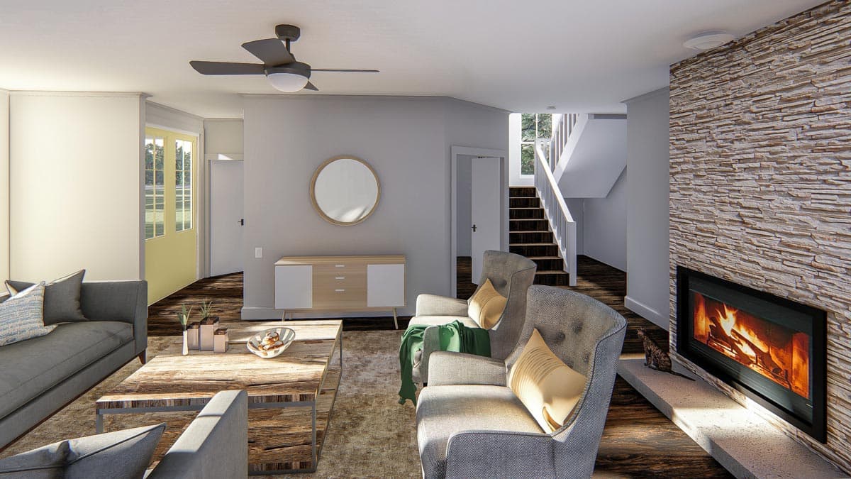 Plan 500027VV: 4-Bed Farmhouse with Main Floor Work-from-home Space and Upstairs Playroom - Image #9 - Cottage, Country, Farmhouse, Modern Farmhouse, Southern, Traditional