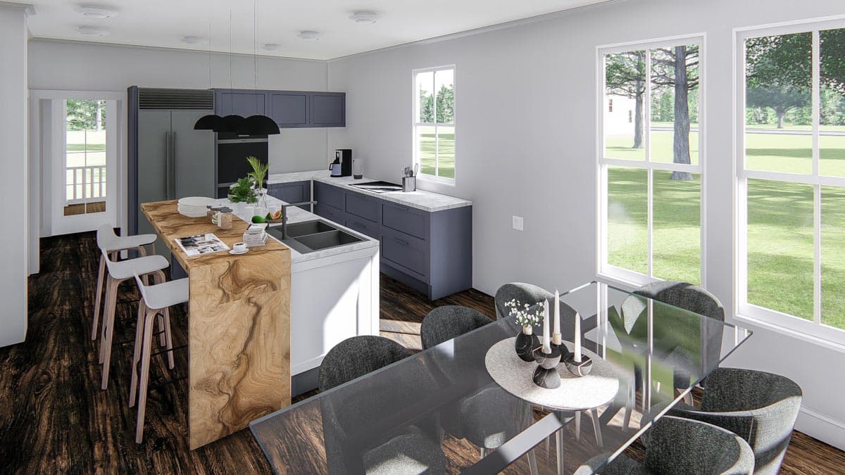 Plan 500027VV: 4-Bed Farmhouse with Main Floor Work-from-home Space and Upstairs Playroom - Image #10 - Cottage, Country, Farmhouse, Modern Farmhouse, Southern, Traditional