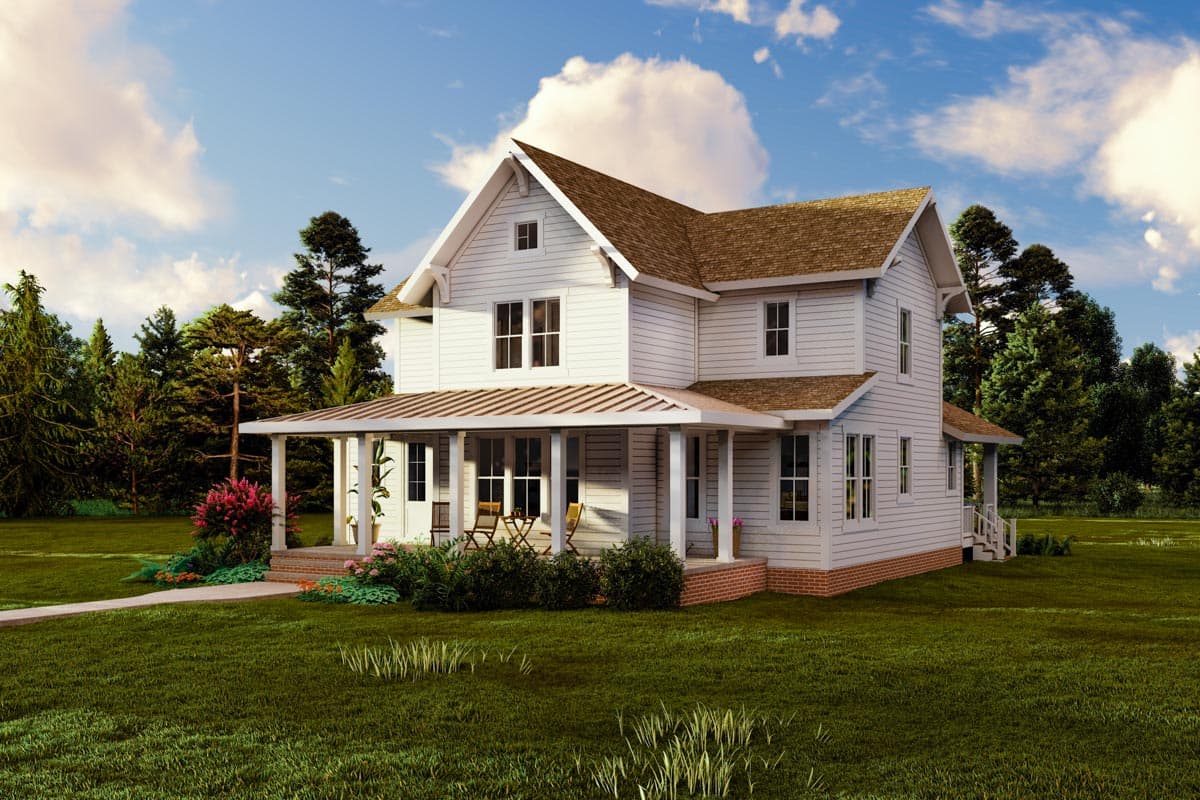 Plan 500027VV: 4-Bed Farmhouse with Main Floor Work-from-home Space and Upstairs Playroom - Image #14 - Cottage, Country, Farmhouse, Modern Farmhouse, Southern, Traditional