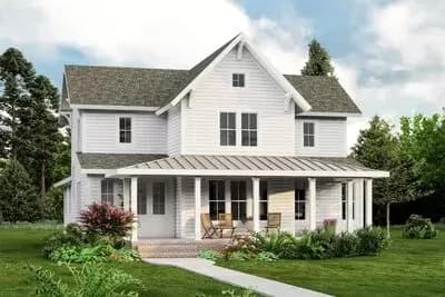 4-Bed Farmhouse with Main Floor Work-from-home Space and Upstairs Playroom