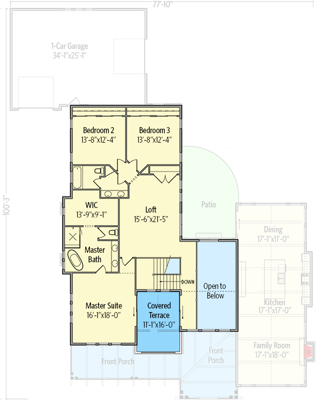 Plan 95154RW: 2-Story Mountain Modern Home Plan with Office and Guest Bedroom - Floor Plan - 2nd Floor - Contemporary, Modern, Mountain, Rustic