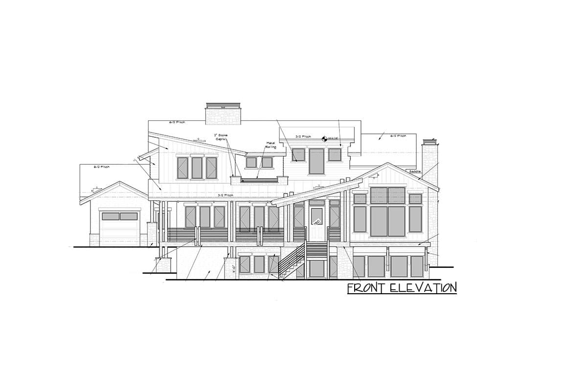 Plan 95154RW: 2-Story Mountain Modern Home Plan with Office and Guest Bedroom - Image #30 - Contemporary, Modern, Mountain, Rustic