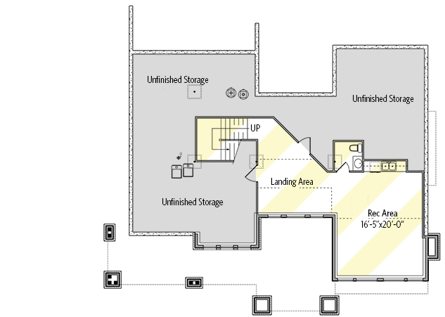 Plan 95154RW: 2-Story Mountain Modern Home Plan with Office and Guest Bedroom - Floor Plan - Lower Level - Contemporary, Modern, Mountain, Rustic