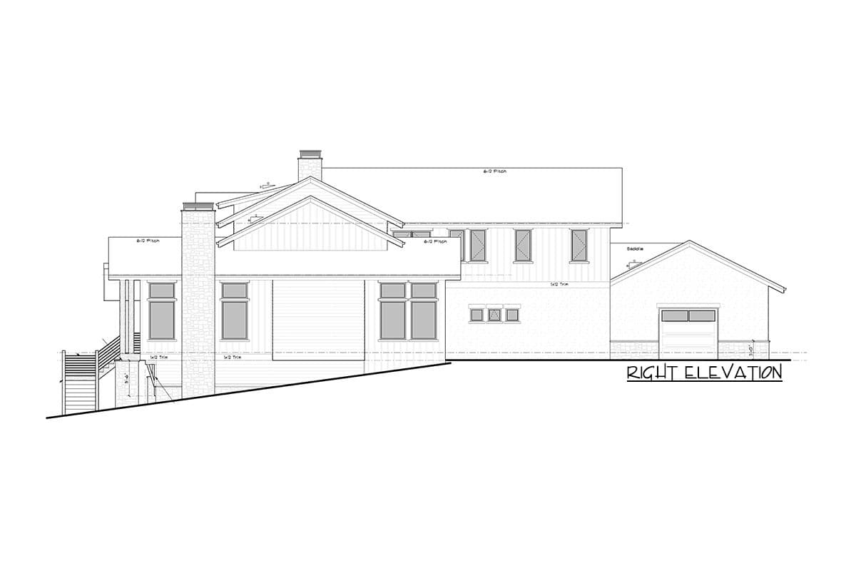 Plan 95154RW: 2-Story Mountain Modern Home Plan with Office and Guest Bedroom - Image #33 - Contemporary, Modern, Mountain, Rustic