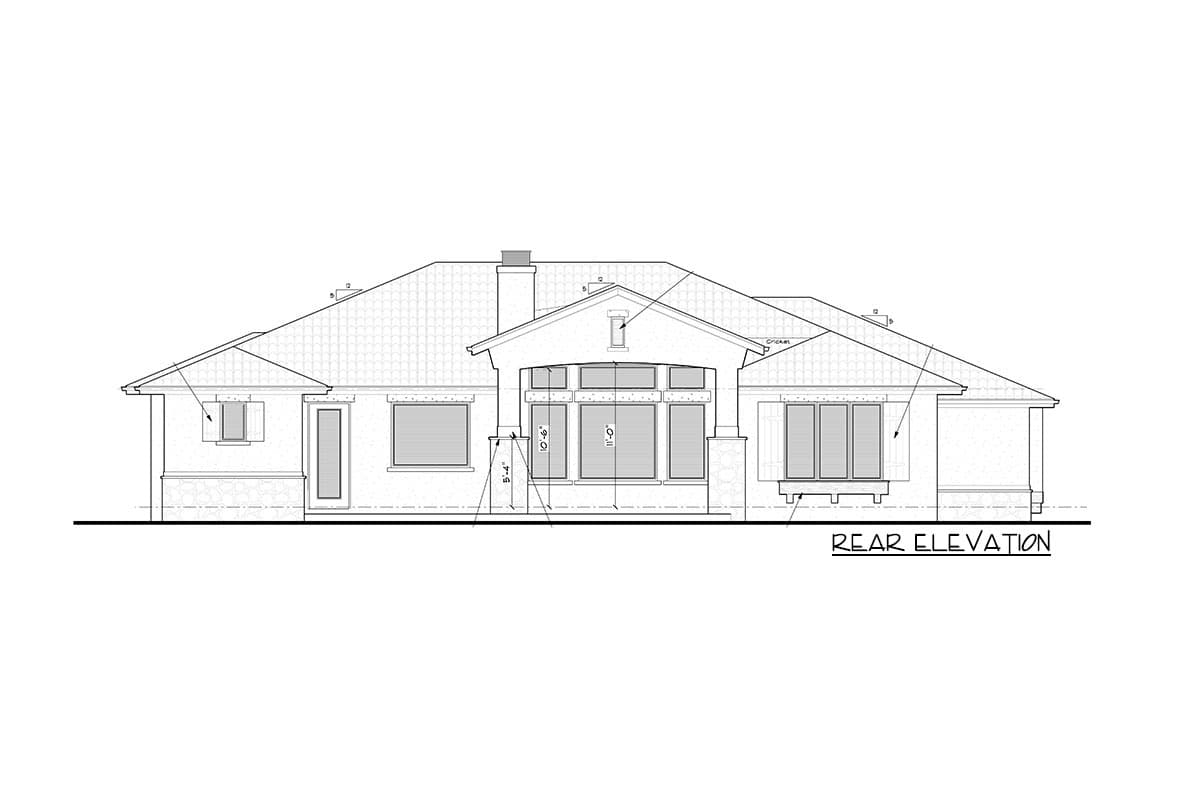 Plan 95157RW: Tuscan Ranch Plan with Option to Finish Basement - Image #18 - European, Ranch, Rustic, Tuscan