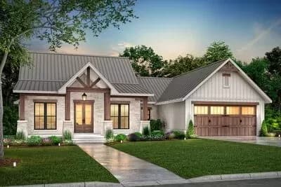 3-Bed Texas Hill Country Craftsman House Plan with Rustic Curb Appeal