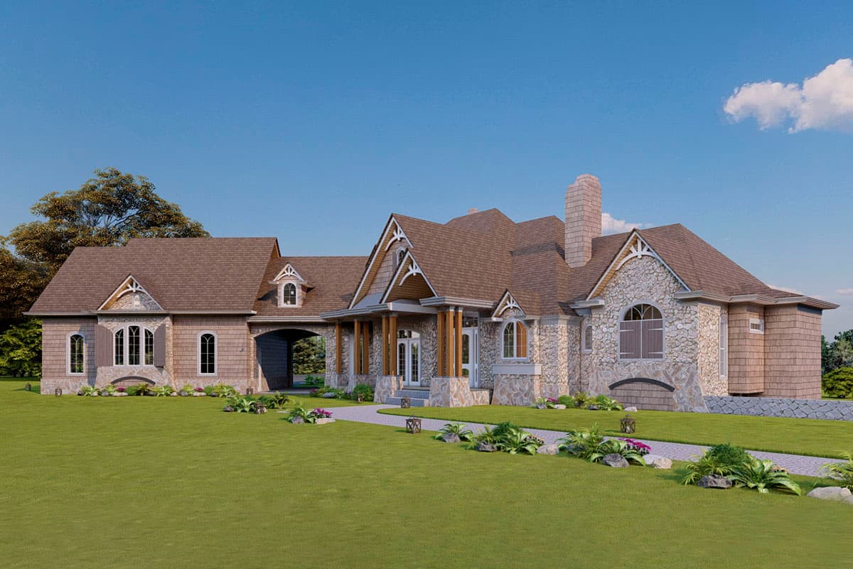 Plan 25759GE: Fairytale French Country Home Plan with Porte Cochere - Image #4 - Country, Craftsman, European, French Country, Mountain