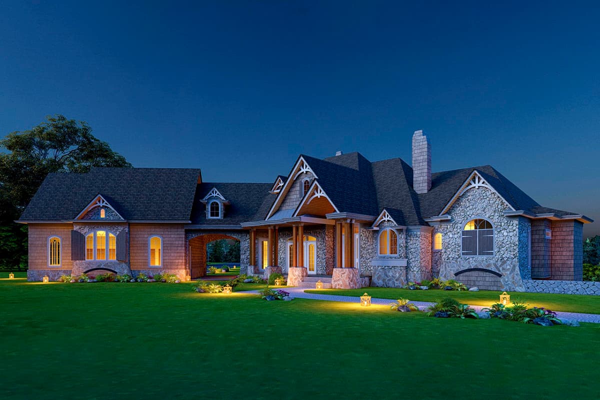 Plan 25759GE: Fairytale French Country Home Plan with Porte Cochere - Image #5 - Country, Craftsman, European, French Country, Mountain