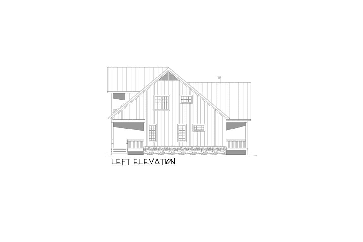 Plan 68945VR: Rustic Country Home Plan with a 3-Car Garage Connected by a Breezeway - Image #4 - Country, Farmhouse, Mountain, Rustic, Traditional