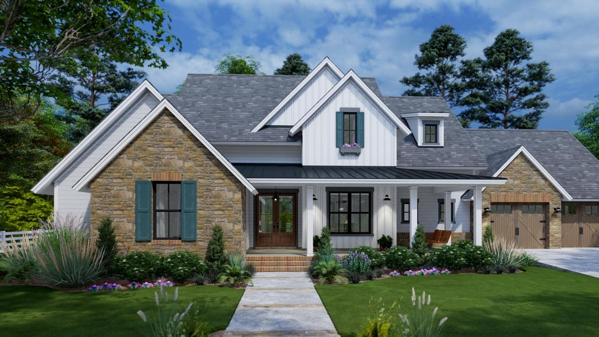 Plan 16924WG: 3-Bed Modern Farmhouse with Rustic Touches and 3 Bonus Areas - Image #12 - Craftsman, Farmhouse, Hill Country, Modern Farmhouse, New American, Ranch, Traditional