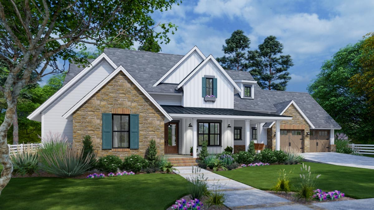 Plan 16924WG: 3-Bed Modern Farmhouse with Rustic Touches and 3 Bonus Areas - Image #13 - Craftsman, Farmhouse, Hill Country, Modern Farmhouse, New American, Ranch, Traditional