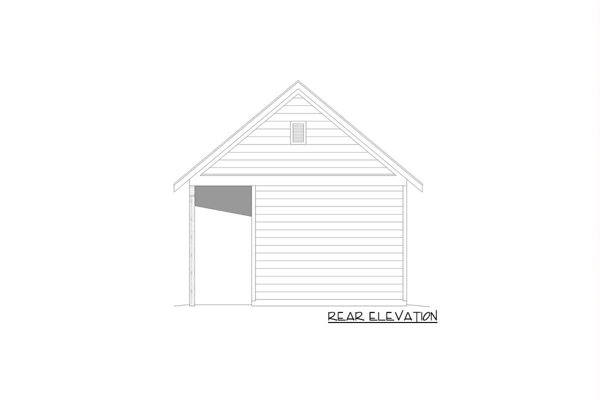 Plan 68950VR: Shed with Wrap-around Porch - Image #4 - Country, Craftsman, Traditional