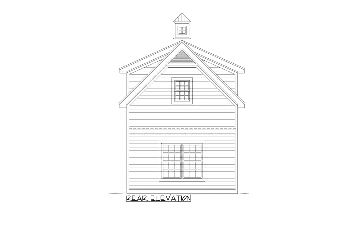 Plan 68952VR: Rustic Craftsman ADU or Studio Plan - 387 Sq Ft - Image #4 - Country, Craftsman, Mountain, Rustic, Traditional