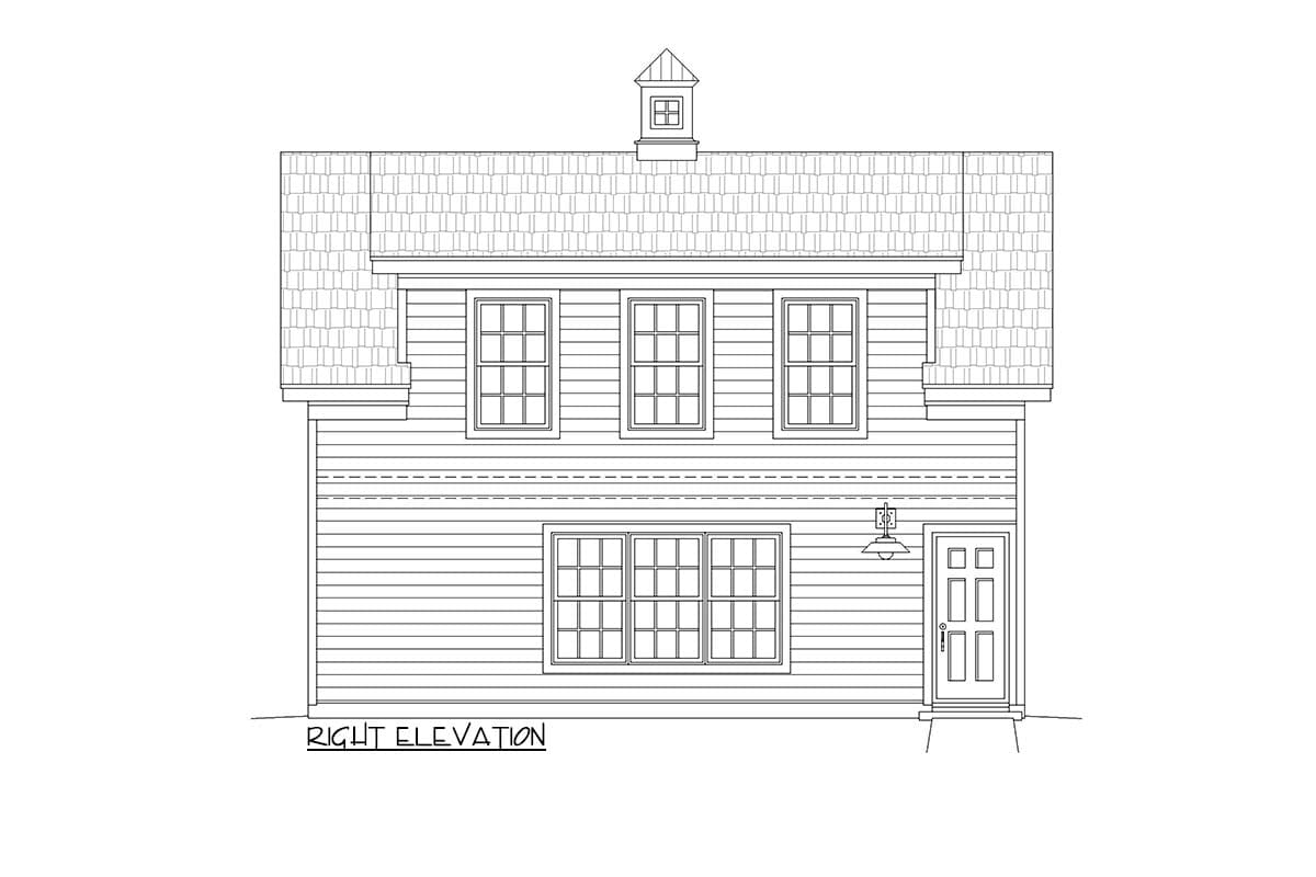 Plan 68952VR: Rustic Craftsman ADU or Studio Plan - 387 Sq Ft - Image #5 - Country, Craftsman, Mountain, Rustic, Traditional