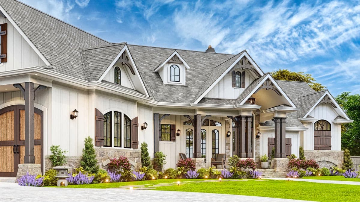 Plan 25760GE: 3-Bed Craftsman-Style House Plan with Great Room and Angled 2-Car Garage - Image #7 - Country, Craftsman, Mountain, New American, Rustic