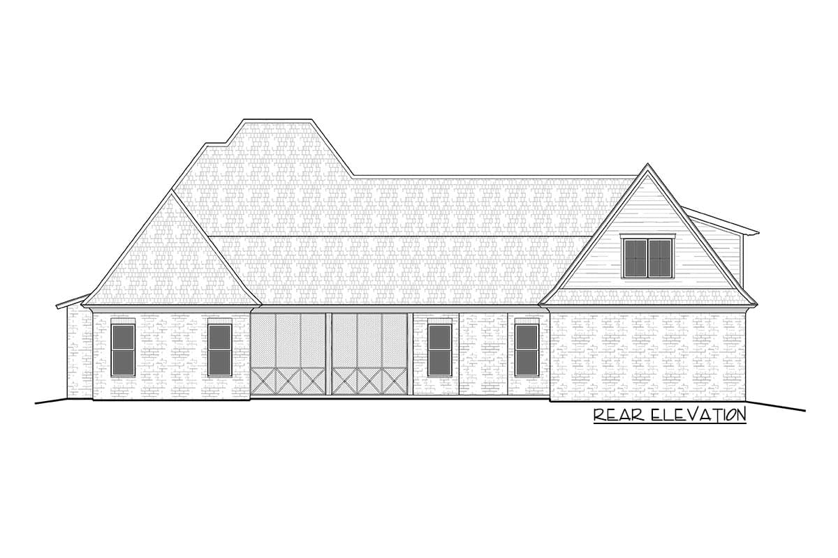 Plan 510219WDY: One Level Acadian Home Plan with 4 or 5 Bedrooms - 3342 Sq Ft - Image #8 - Acadian, European, French Country, Louisiana-Style, Southern, Southern Traditional