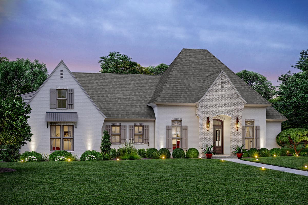 Plan 510219WDY: One Level Acadian Home Plan with 4 or 5 Bedrooms - 3342 Sq Ft - Image #5 - Acadian, European, French Country, Louisiana-Style, Southern, Southern Traditional