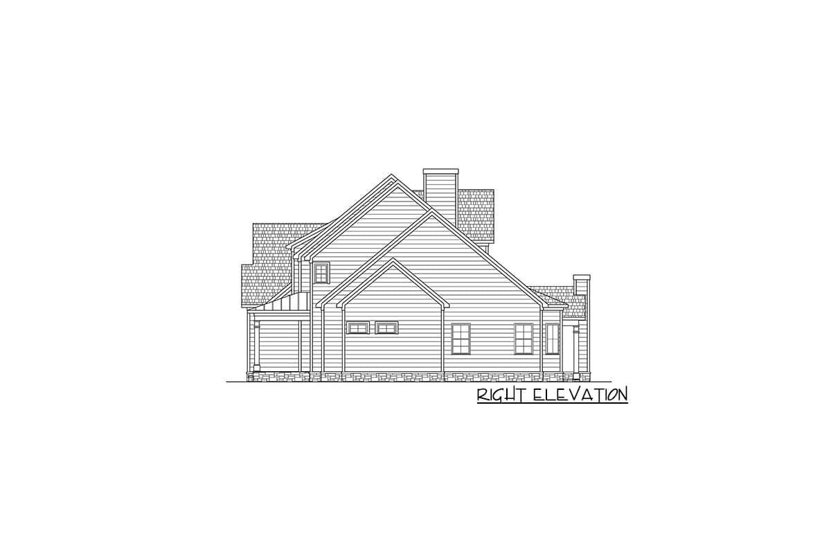 Plan 360100DK: 4-Bed Country Craftsman with Home Office and 3-Car Garage - Image #4 - Country, Craftsman, Traditional