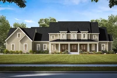 4-Bed Country Craftsman with Home Office and 3-Car Garage