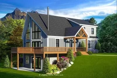 Mountain Home with Wraparound Deck, 2-Story Great Room and Side Walkout