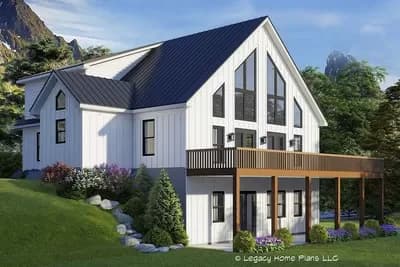 Contemporary Mountain Home with Drive-under Garage and Lower Level Expansion Space