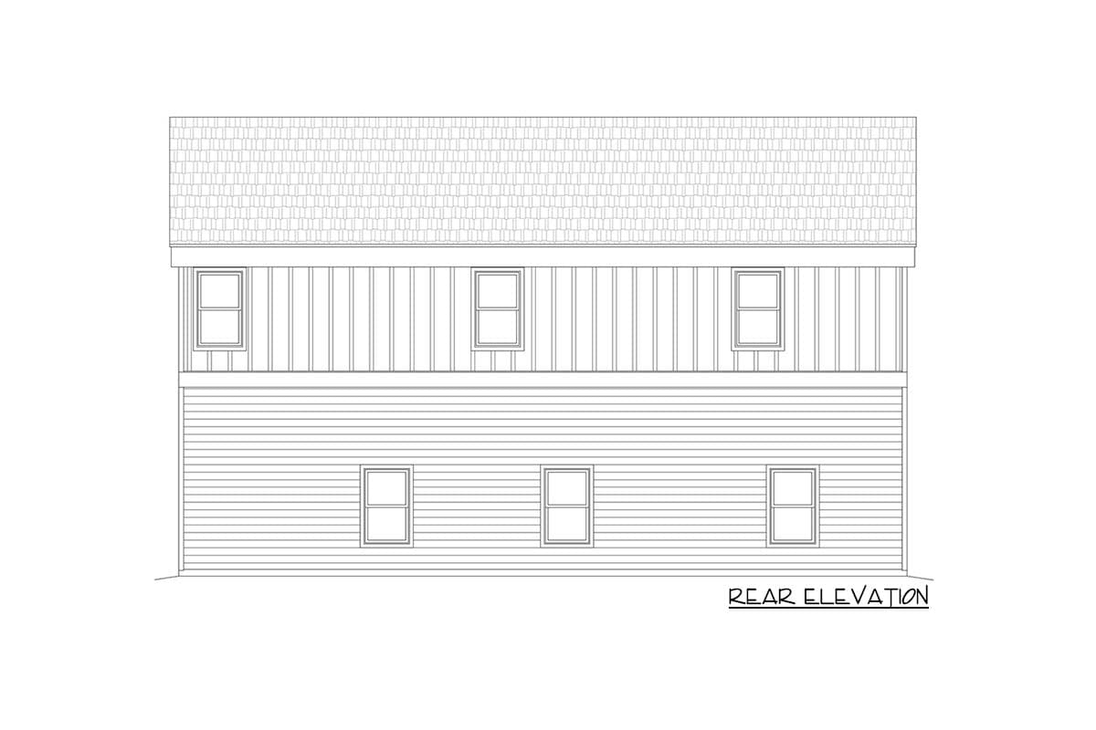Plan 68958VR: 3-Car Modern Garage Apartment with Craft Room and Balcony - Image #4 - Coastal, Contemporary, Modern, Mountain