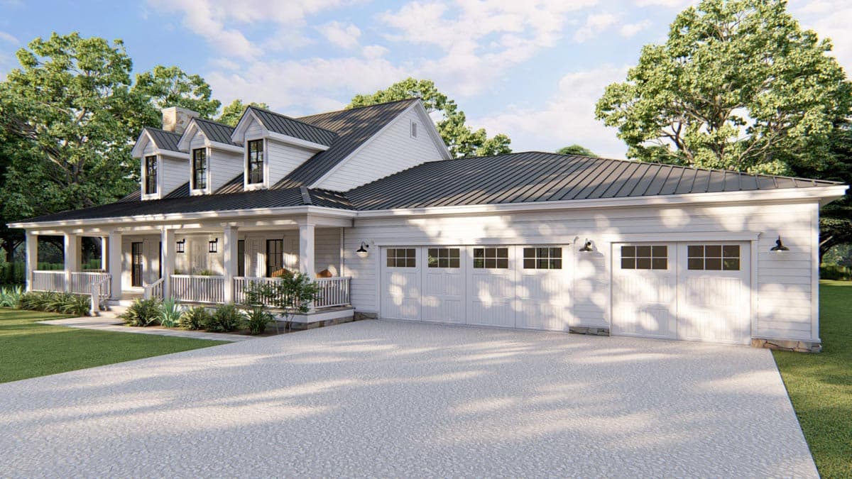 Plan 70759MK: Multi-Generational Modern Farmhouse with Wraparound Porch - 3005 Sq Ft - Image #4 - Country, Farmhouse, Modern Farmhouse, New American
