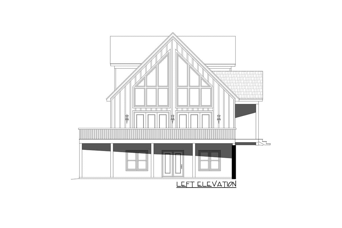 Plan 68961VR: Contemporary Mountain Home Plan with Vaulted Great Room and Wraparound Deck - Image #4 - Contemporary, Country, Mountain, Rustic, Vacation
