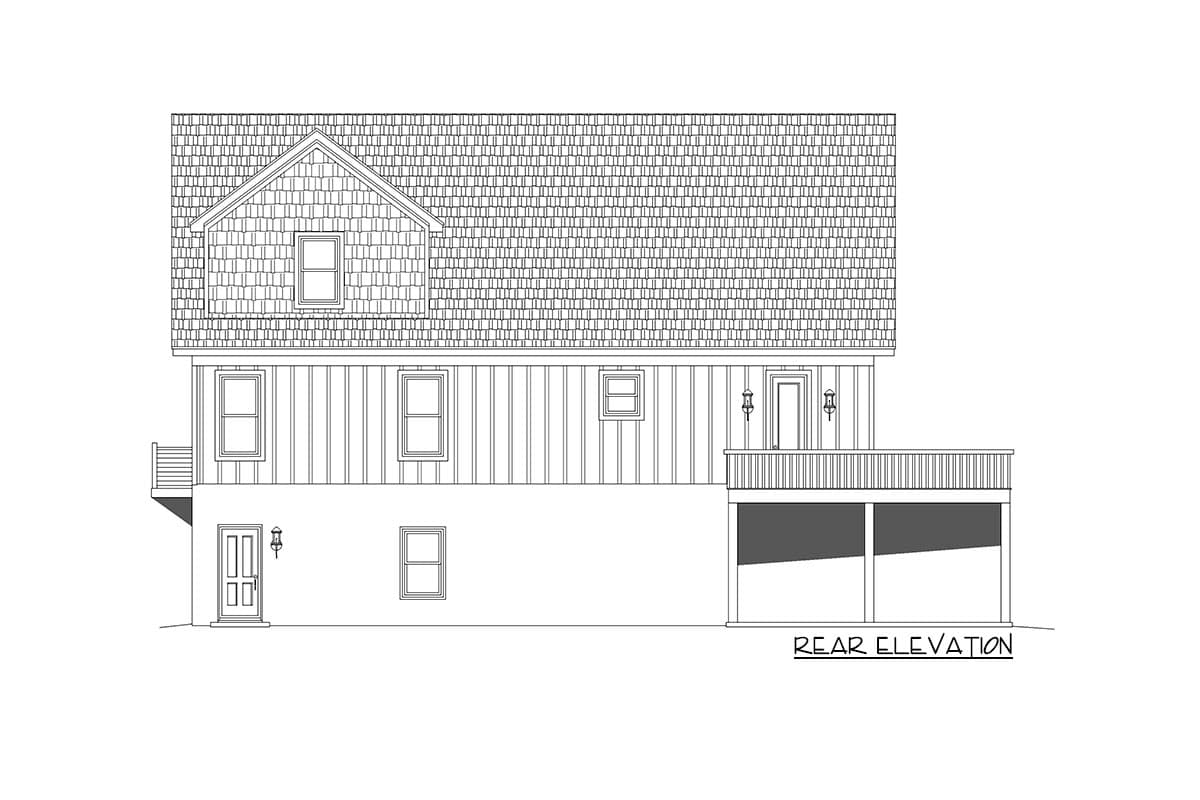 Plan 68961VR: Contemporary Mountain Home Plan with Vaulted Great Room and Wraparound Deck - Image #5 - Contemporary, Country, Mountain, Rustic, Vacation
