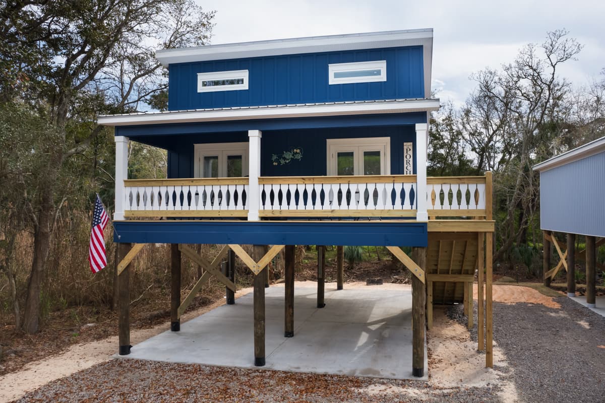 Plan 461020DNN: Beach House Plan with Loft Bunk Room Overlook - 842 Sq Ft - Image #4 - Beach, Coastal, Low Country, Vacation