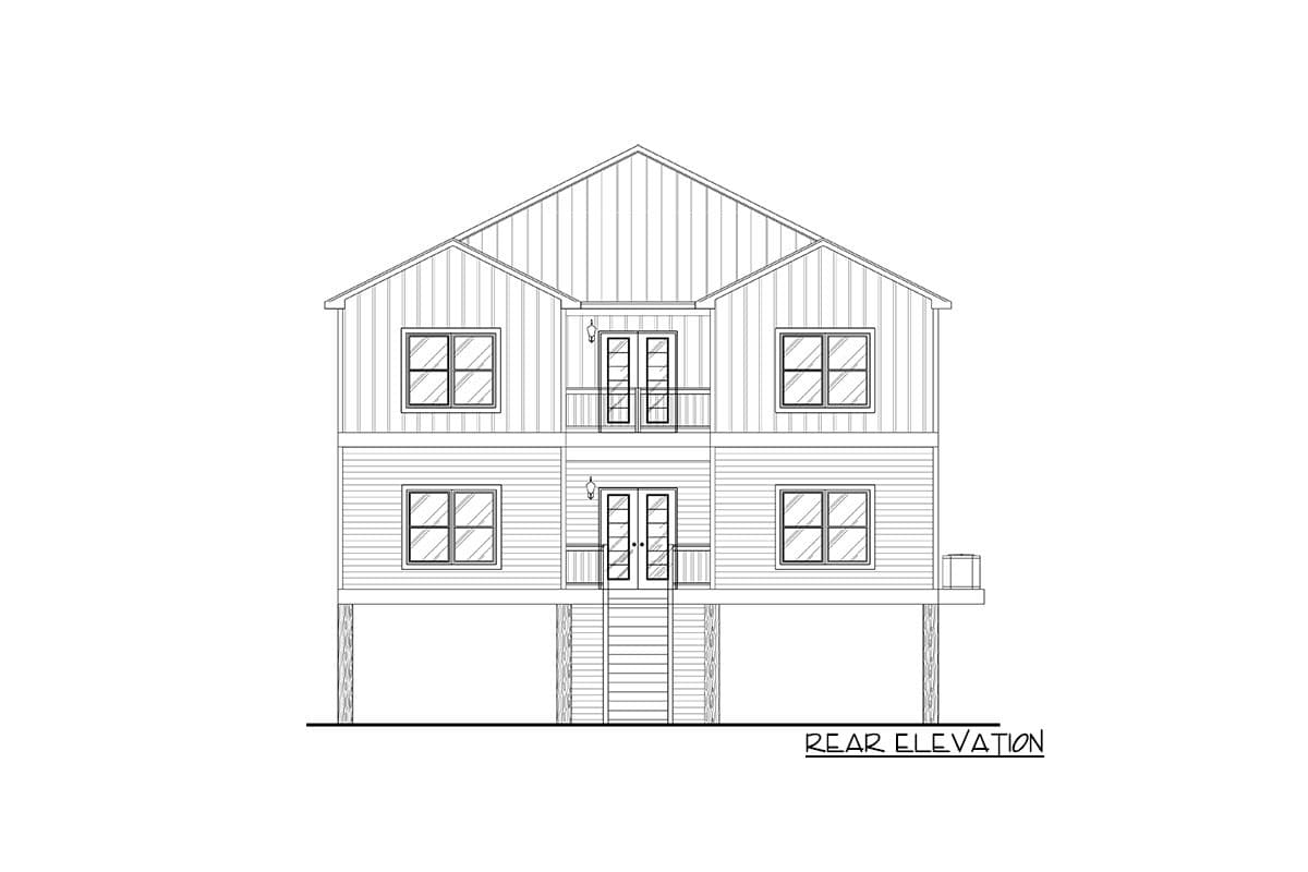 Plan 461034DNN: Exclusive Coastal Home Plan with Family Room on Top Floor - Image #4 - Beach, Coastal, Low Country, New Orleans, Southern, Vacation