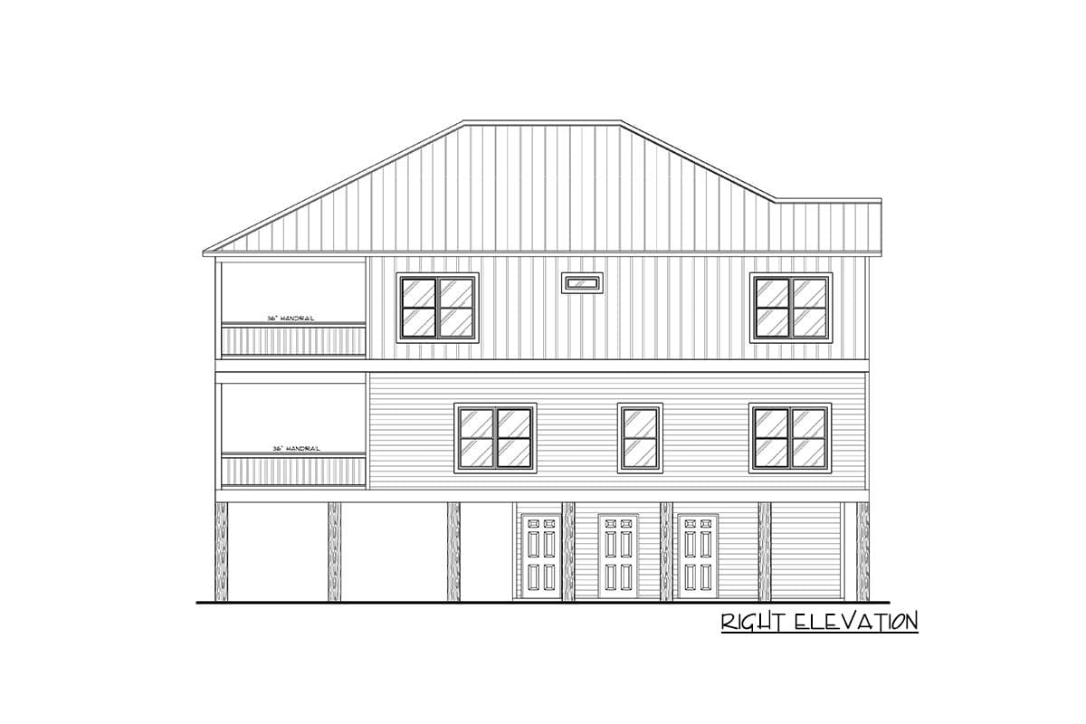 Plan 461034DNN: Exclusive Coastal Home Plan with Family Room on Top Floor - Image #5 - Beach, Coastal, Low Country, New Orleans, Southern, Vacation