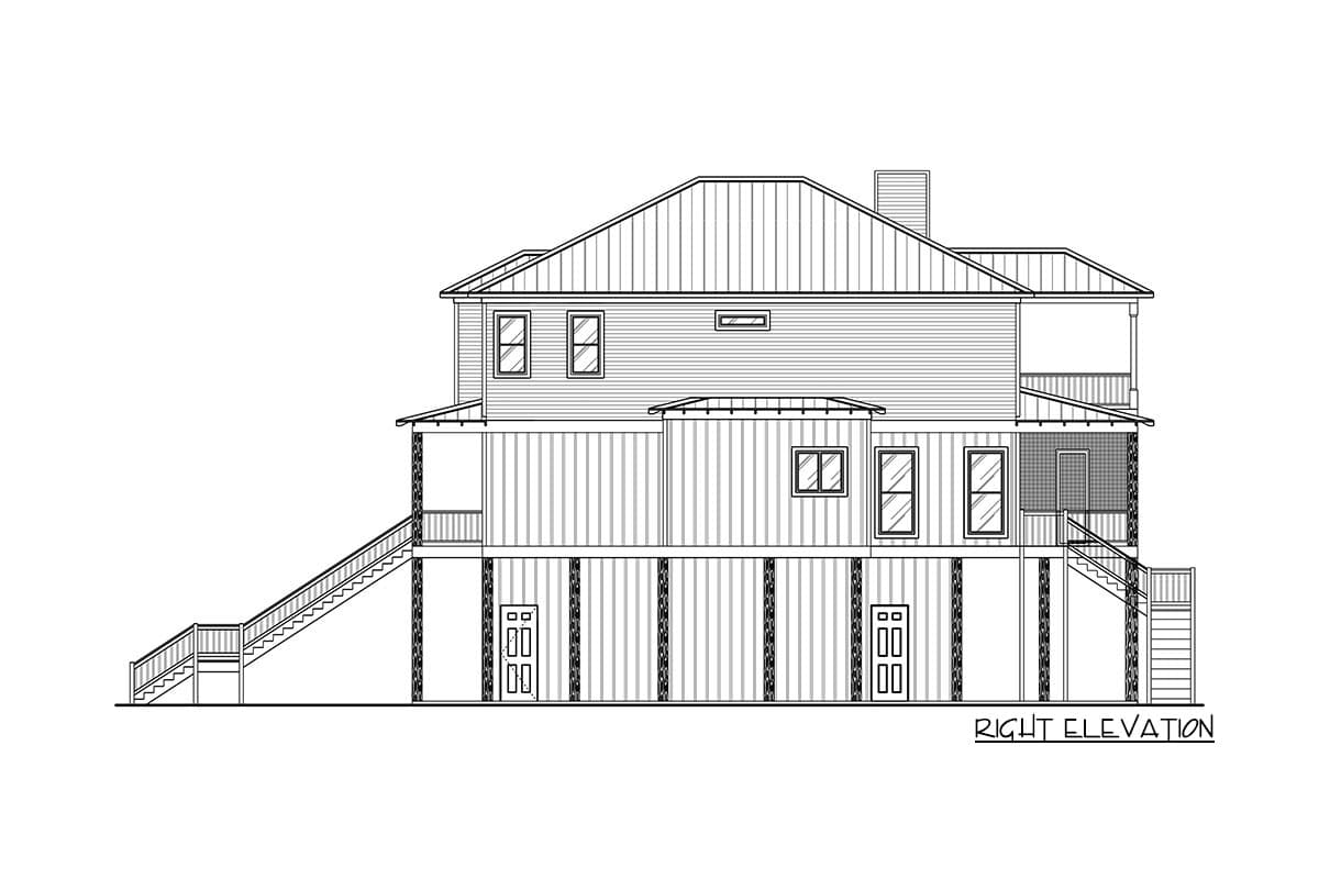 Plan 461037DNN: Exclusive Coastal Home Plan with Elevator and Master on Top Floor - Image #5 - Beach, Coastal, Low Country, Vacation