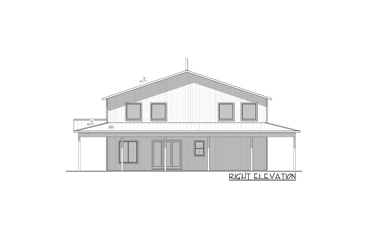 Plan 400007FTY: Modern Barndominium Plan with Wraparound Porch and Loft - 6,169 Sq Ft - Image #19 - Barndominium, Country, Rustic