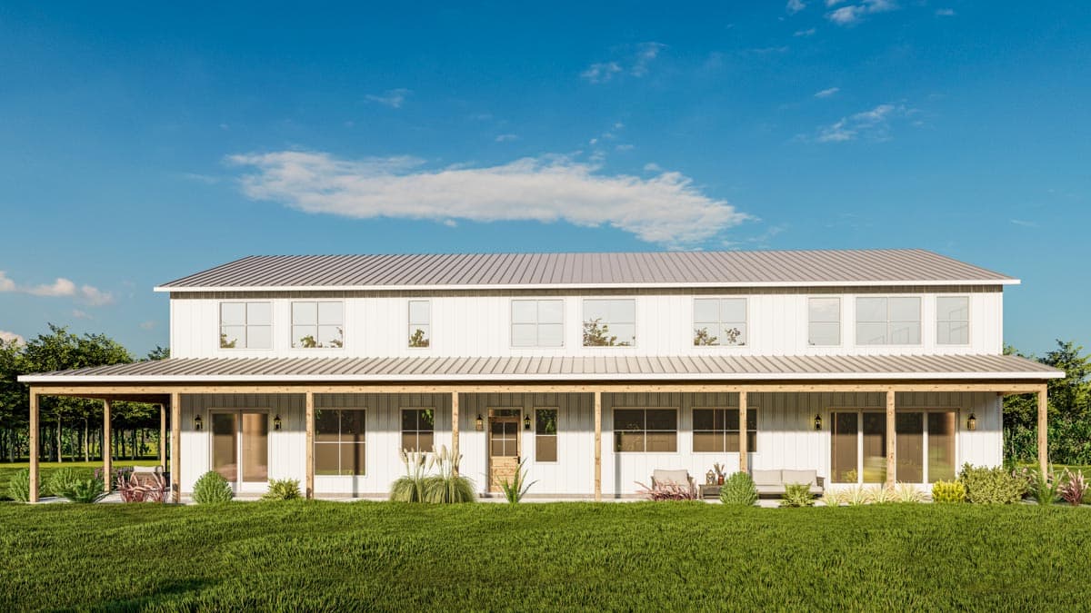 Plan 400007FTY: Modern Barndominium Plan with Wraparound Porch and Loft - 6,169 Sq Ft - Image #6 - Barndominium, Country, Rustic