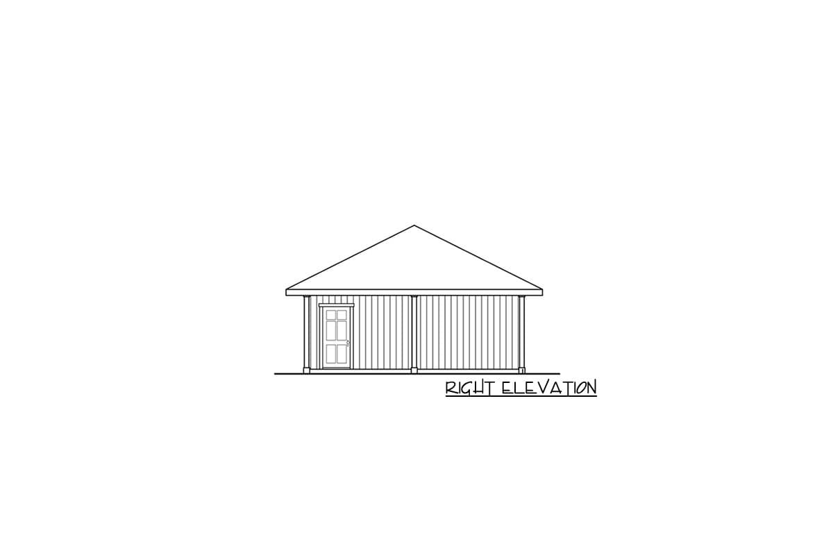 Plan 72334DA: 4-Car Detached Garage with Hobby Room and Carport - Image #4 - Traditional