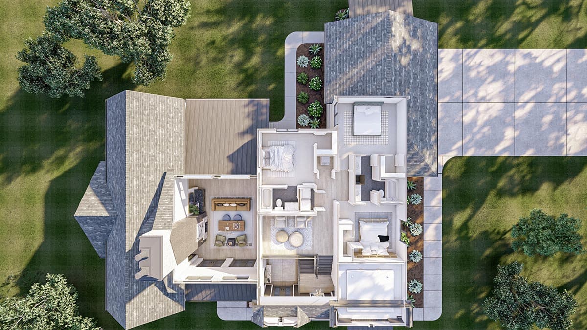 Plan 623093DJ: 4-Bed Modern-style Cottage with Laundry on Both Floors - Image #17 - Cottage, European, New American, Transitional