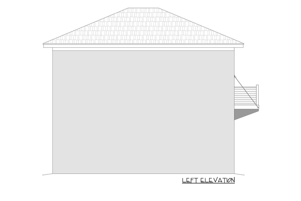 Plan 68964VR: 2-Bed Garage Apartment Above a 2-Car Garage with Traditional Exterior  - Image #13 - European, Traditional
