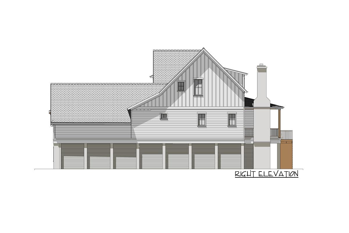 Plan 765041TWN: Gorgeous 5-Bed Home Plan with Ground Level Garage - Image #7 - Coastal, Southern