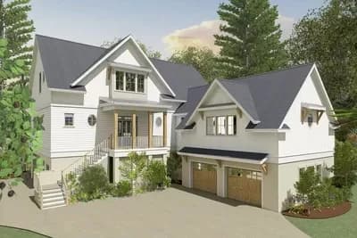 Gorgeous 5-Bed Home Plan with Ground Level Garage