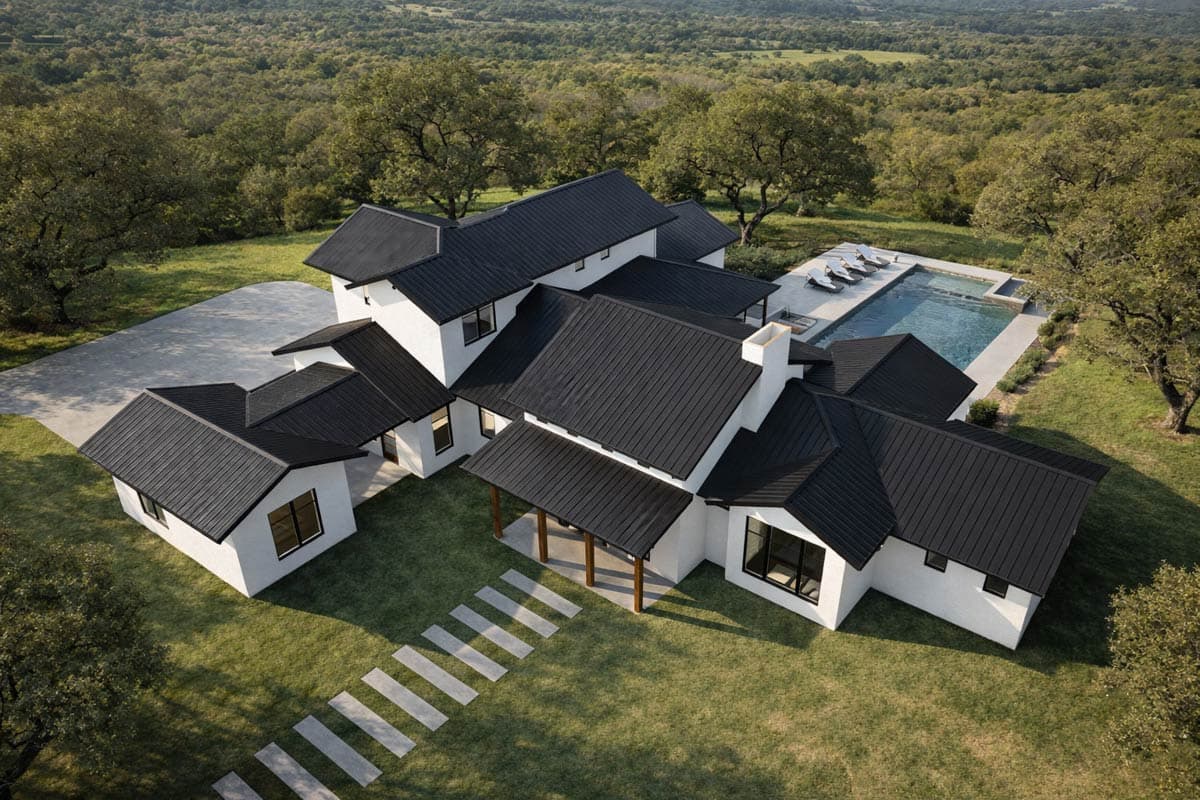 Plan 150003HRP: Transitional Farmhouse Plan with Clerestory Windows Front and Back - Image #5 - Country, Farmhouse, Modern Farmhouse, New American, Transitional