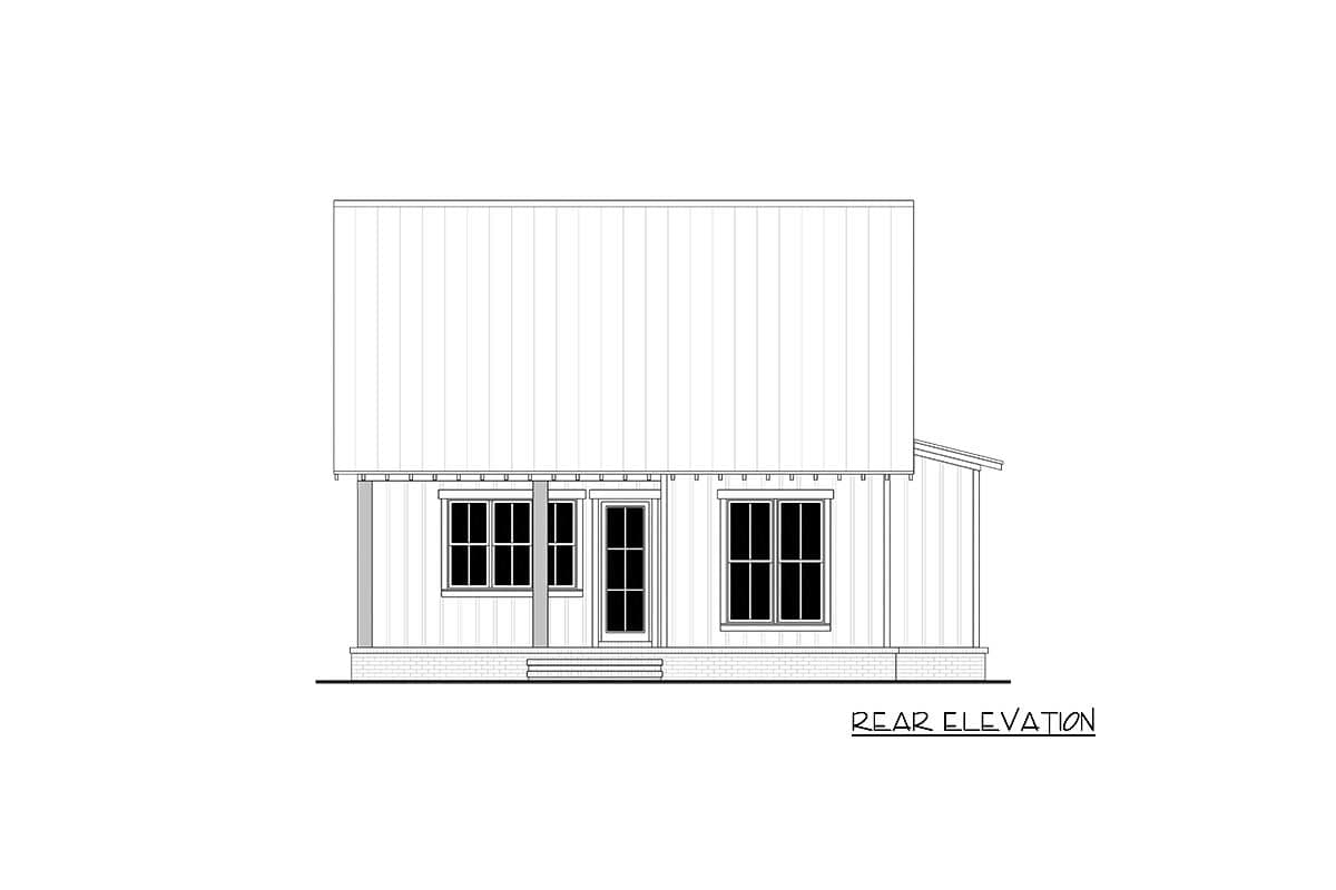 Plan 51903HZ: Rustic 3-Bed Country Home Plan with Vaulted Living Room - 1299 Sq Ft - Image #8 - Cabin, Cottage, Country, Farmhouse, Mountain, Rustic, Southern