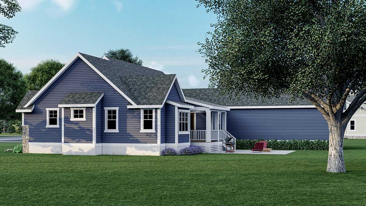 Plan 500029VV: One-level Farmhouse Plan with Split-bed Layout - Image #5 - Country, Craftsman, Farmhouse, Modern Farmhouse, New American, Southern